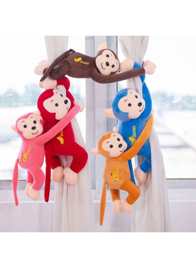 Long-arm Monkey Plush Toy Cartoon Monkey Doll Curtain Banana Toy Grab Machine Doll-Color:Pink-Height:65cm Spread Length - Image 2